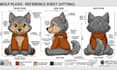 design detailed plush reference sheet stuffed toy animal character tech pack ych