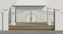 design modern metal gate with 3d visualization and fabrication drawing