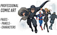 draw professional comic book pages, panels, and graphic novel art