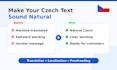 localize your english text into natural czech