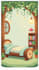 create cute elf mushroom house sticker design