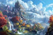 do fantasy background and landscape