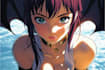 draw anime illustration with strong composition and pose