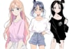 draw anime character with stylish and clean design
