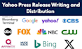 do press release writing and press release distribution on yahoo finance