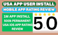 do mobile app marketing, 1000 USA app install