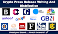 crypto press release writing distribution on top crypto sites