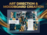 create brand guidelines art direction moodboard, visual identity motion graphics