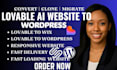 migrate lovable ai to wordpress, wix, redesign lovable on wordpress, squarespace