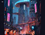 create stunning cyberpunk city illustrations
