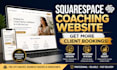 design squarespace event planner website with booking