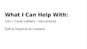 professionally edit your CV, cover letter, and proofread documents