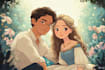make a cartoon disney couple portrait