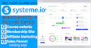 create systeme io course website, membership and affiliate sales funnel