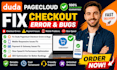 fix duda pagecloud checkout error bug mobile issue slow speed payment fix SEO