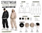 create a professional apparel design and technical sketches