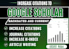 increase google scholar citations, write and publish research articles