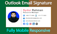 create professional responsive HTML email signature