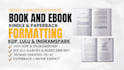 do book formatting, ebook and paperback formatting, journal formatting, KDP
