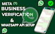 set up whatsapp business api, meta verification, and cloud api integration