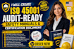 create iso45001 audit ready safety manuals and certification document