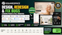 do square squarespace online store landing page website design redesign bug fix