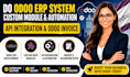 develop odoo erp system odoo module API integration and automations odoo invoice