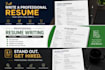 write a professional resume and cover letter