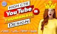 design professional gaming youtube thumbnail with high CTR