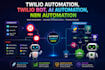 create twilio automation bot with twilio bot send flow SMS mail call ai automat