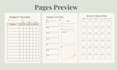 design fitness planner, workout tracker printable PDF