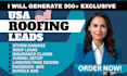 900 roofing leads, storm damage leads in the USA using facebook and google ads