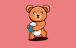 do stunning bear mascot logo with unique style