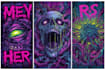 create detailed dark art illustrations for bands and merch