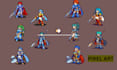 make pixel art character pixel art animation pixel art sprite sheet animation