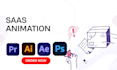 create a custom 2d saas explainer animated video promo video website explainer