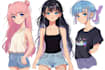 illustrate stylish anime character with dynamic pose and