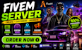 create fivem server, custom huds, maps and do fivem discord promotion