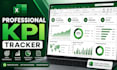 design automated excel dashboard, charts and KPI tracker