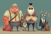 draw cartoon style illustration