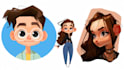 create simple cartoon portrait