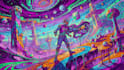 create psychedelic and trippy style illustration