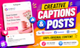 write engaging social media captions and posts