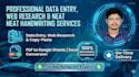 do professional data entry, web research and typing