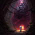 do a sci fi horror and fantasy scene concept art illustrations