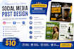 create professional social media posts