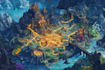 fantasy map illustration for map