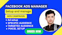 be your facebook ads manager to run high converting meta ads