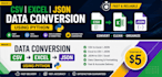 convert csv excel json using python