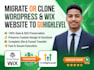 migrate or clone wordpress website wix to gohighlevel fix or redesign website